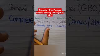 NBP GBO OG 3 Complete Hiring Processnbp nationalbank [upl. by Oigaib509]