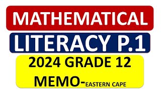 P 1 MATHEMATICAL LITERACY GRADE 12 FINAL EXAM PREP THUNDEREDUC EASTERN CAPE [upl. by Ahsikrats]