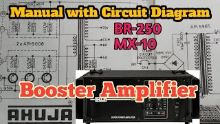 AhujaBoosterAmplifier BR250ampMX10 circuit diagram bit manual with Manual [upl. by Koffler]