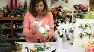 How to Make a Wedding Bouquet with Silk Flowers  Silk Flower Bouquet  Bridal Bouquet [upl. by Nalla12]