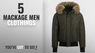 Top 10 Mackage Men Clothings  Winter 2018  Mens Mackage Florian Bomber  Army 44 [upl. by Lyrradal]