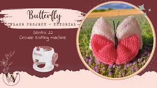 Butterfly Sentro 22 Circular knitting machine  quick and easy project less than 30 min [upl. by Funk29]