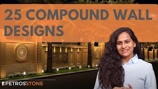 25 Compound Wall Designs  Modern Boundary Wall Designs  Different Types Of Stone [upl. by Ydassac330]