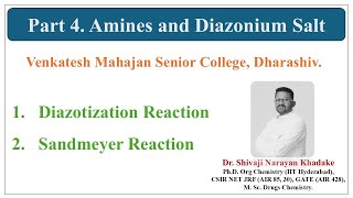 Part 4 Amine and Diazonium Salts [upl. by Jovitta]