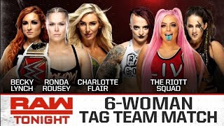 Ronda Rousey Becky Lynch amp Charlotte Flair vs The Riott Squad 12  WWE RAW 040119 [upl. by Leoni]