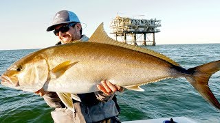 Fishing for Giant Amberjacks and Tuna on Oil Rigs [upl. by Snej25]