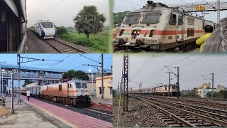 Dangerous 130Kmph🔥WAP7 Honking CoalfieldRajdhaniVande BharatYesvantpur ExpMysuru Express [upl. by Kcirdneked195]