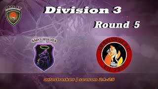 Atlasbasket  Div 3Round 5  SAINT WOLVES vs ΕΜΠRISMOS [upl. by Doowle]