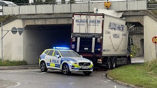 140 Truck Driving in Stockholm Sweden Nacka [upl. by Nrublim232]