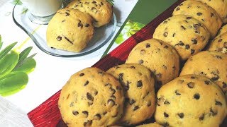 BISCOTTI COOKIE CON GOCCE DI CIOCCOLATO Ricetta Facile [upl. by Raquel57]