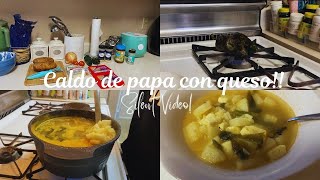 Cook with me I Caldo de papa con queso I Silent Video I Living Alone [upl. by Pacifica160]