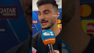 Le parole di Riccardo Orsolini dopo Aston Villa Bologna football championsleague astonvilla [upl. by Ecinwahs]