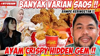 AYAM CRISPY DENGAN BANYAK VARIAN SAOSNYA  YANG SATU INI WAJIB DI COBA [upl. by Boles]