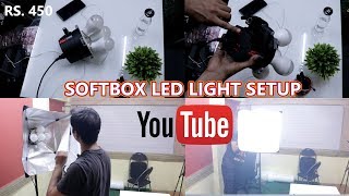 Cheapest SoftBox LED Light for Youtube  SIMPEX PRO HD LED 5  SOFTBOX SETUP [upl. by Ijies]