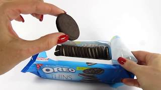 OREO THINS Unwrapping YUM COOKIES [upl. by Corabel937]