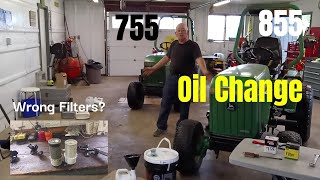 John Deere 855 first oil change in 10 years [upl. by Carr527]