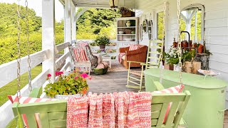 Dreamy Porch Makeover Stylish Ideas Thrifted Gems amp DIY Inspiration💚 [upl. by Olva]