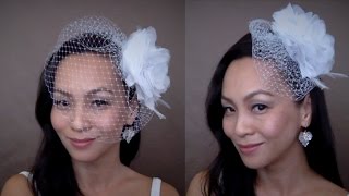 DIY Birdcage Veil 9quot CHRISTINE  Two Ways to Style New Version [upl. by Harriot136]