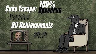 Cube Escape paradox 100 Speedrun 2414  all Steam Achievements [upl. by Amitie992]