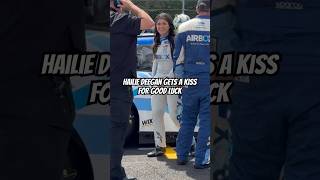 Hailie Deegan Gets a Kiss For Good Luck deegan [upl. by Ivon]