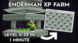 BEST ENDERMAN XP Farm In Minecraft Bedrock 120 MCPEXboxPS4Nintendo SwitchWindows10 [upl. by Nydroj445]