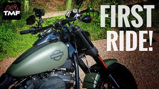 2021 HarleyDavidson Fatbob Review  First Ride [upl. by Yekcaj]