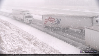 Interstate 55 pileup in snow caught on camera in 4K  Elkhart Illinois  February 8 2017 [upl. by Fleur]