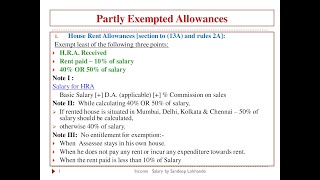 1 Income Tax Income from Salary Part I AY 202021  Allowances [upl. by Notniw]