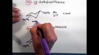 Problem 6 cis or trans 13diEtcyclohexmp4 [upl. by Ashby]