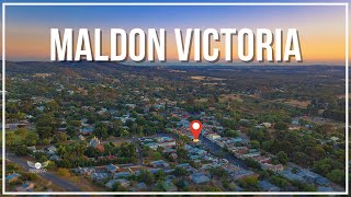 Maldon Victoria ❤️ Explore Australias First Notable Town  Aerial Visuals [upl. by Aihcela]