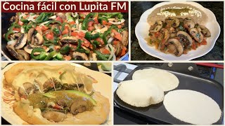 Hongos 🍄 Champiñones en rajás y quesadillas fritas y sin freír con tortillas recién echas [upl. by Natalie121]