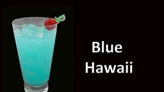 Blue Hawaii Cocktail Drink Recipe [upl. by Kuhlman258]