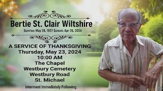 Funeral Service for Bertie Wiltshire [upl. by Atinahs163]