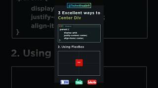 🔥Best 3 ways to make div centre 💻 css learnhtml5andcss3 webdevelopment viralshorts trenshort [upl. by Oidgime]