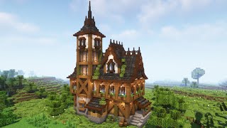 Minecraft  How to build a Large Medieval House  Minecraft Tutorial [upl. by Laro]