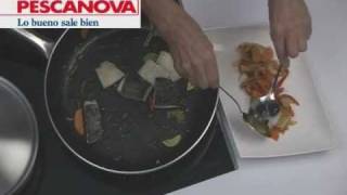 Rodaballo plancha sobre cama de vegetales [upl. by Molton]