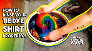 How to Rinse Tie Dye Shirt Manual and Machine Wash by Tali at Kulay [upl. by Animsaj618]