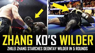 DEONTAY WILDER GETS KNOCKED OUT BY ZHILEI ZHANG POST FIGHT REVIEW NO FOOTAGE [upl. by Ameehs]