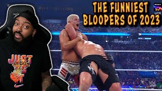 ROSS REACTS TO THE FUNNIEST WWE BLOOPERS OF 2023 [upl. by Cibis795]