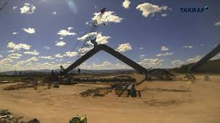 Time lapse construction video of two TAKRAF portal scraper reclaimers in Australia [upl. by Lewiss]