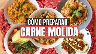 ¿COMO PREPARAR CARNE MOLIDA  5 Recetas Saludables y Fáciles [upl. by Nairdad]