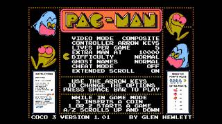 Gameplay  1317 PacMan TRS80 Color Computer 3  14 [upl. by Eceined]