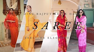 Trending Rajputi Saree Haul 2024  Anayaprtap chiffonsaree [upl. by Yrrab44]