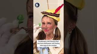 Woman Creates Pinocchio Nose Using Tampon Applicator for Halloween Costume [upl. by Ynahpit]