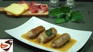 Involtini di carne con ripieno di prosciutto e formaggio  Secondi di carne meat rolls recipe [upl. by Roshelle]