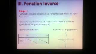 Généralités sur les fonctions  Fonction inverse fonction carré fonction affine [upl. by Annais]