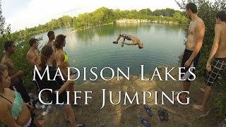 Cliff Jumping at Madison Lakes Park  Dayton OH  GoPro  DJI Phantom [upl. by Raveaux]