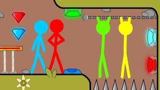 Fireboy and Watergirl  Stickman Animation  Part 2 [upl. by Esmerelda74]