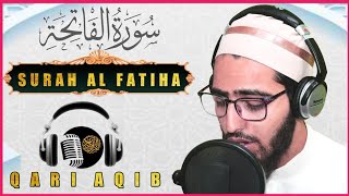 SURAH AL FATIHA 01  Qari Aqib  Beautiful Quran Recitation With English Subtitles [upl. by Cirenoj]