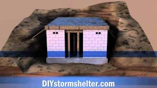 Concrete block DIY Storm Shelter 12x20 foot [upl. by Geordie]